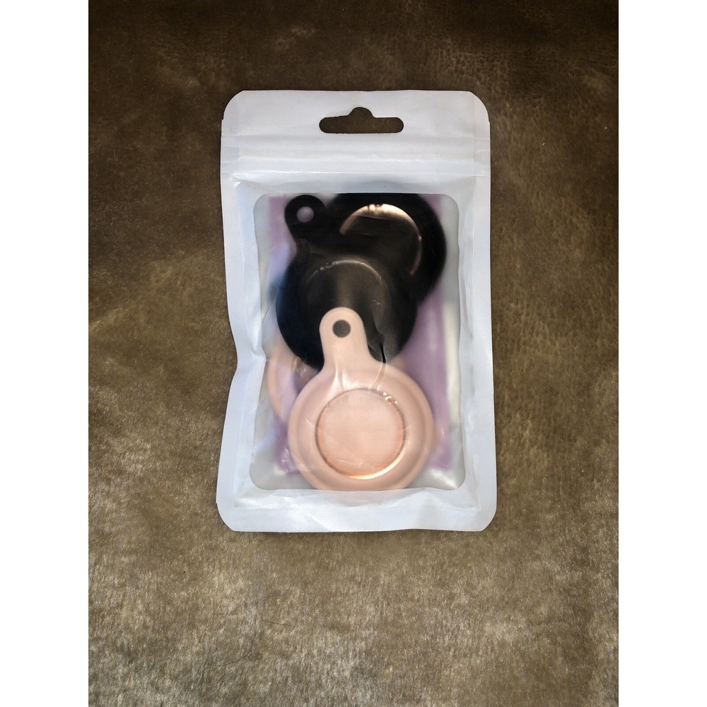 Lelong Apple Airtag Silicone Cases Type B 4 cases Pink Black Key Chain Tracker